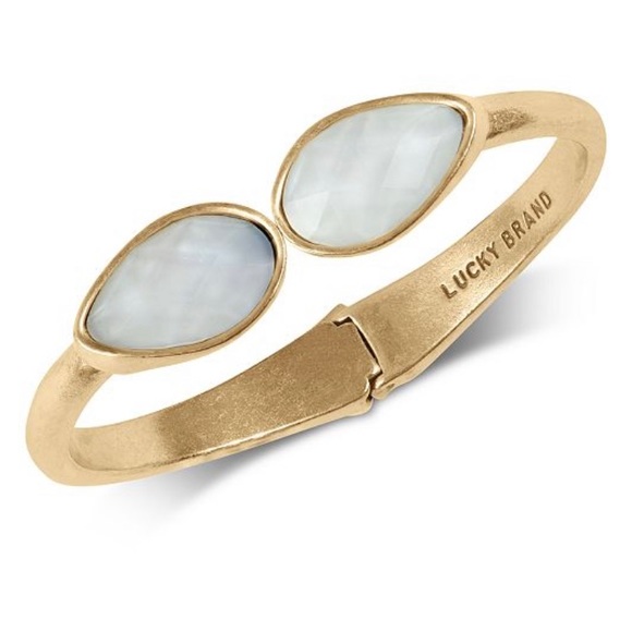 Lucky Brand Jewelry - Lucky Brand Gold-Tone Double Stone Cuff Bracelet